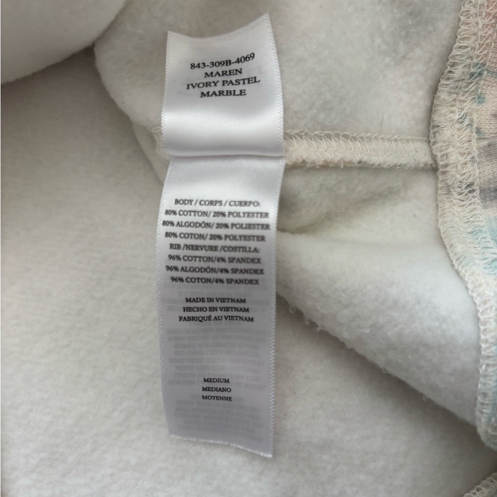 RAILS MAREN HOODIE IVORY PASTEL MARBLE NWOT SIZE M $188 - Picture 10 of 11